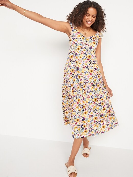 Tiered All-Day Fit \u0026 Flare Maxi Dress 