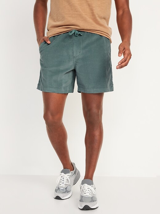 Image number 1 showing, Relaxed Corduroy Jogger Shorts for Men -- 5.5-inch inseam