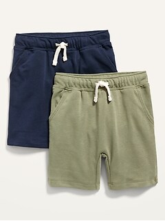Unisex 2-Pack U-Shaped French-Terry Shorts for Toddler