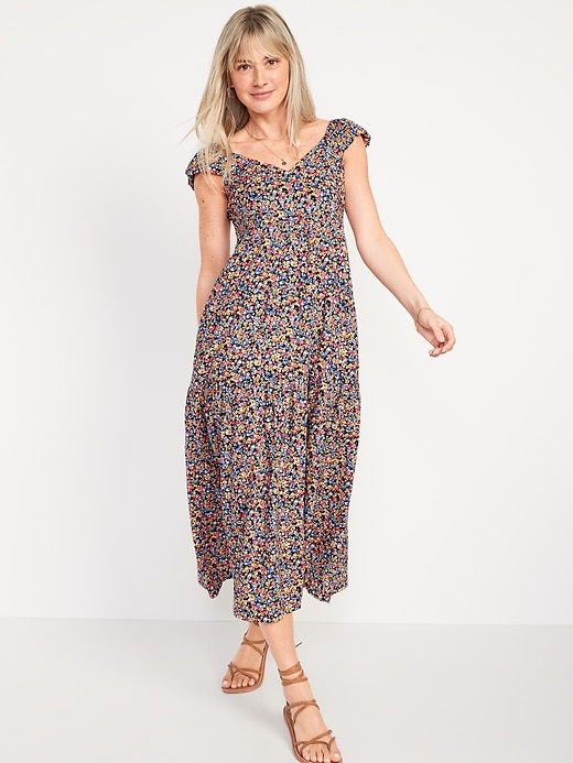 Image number 1 showing, Tiered  All-Day Fit & Flare Maxi Dress for Women