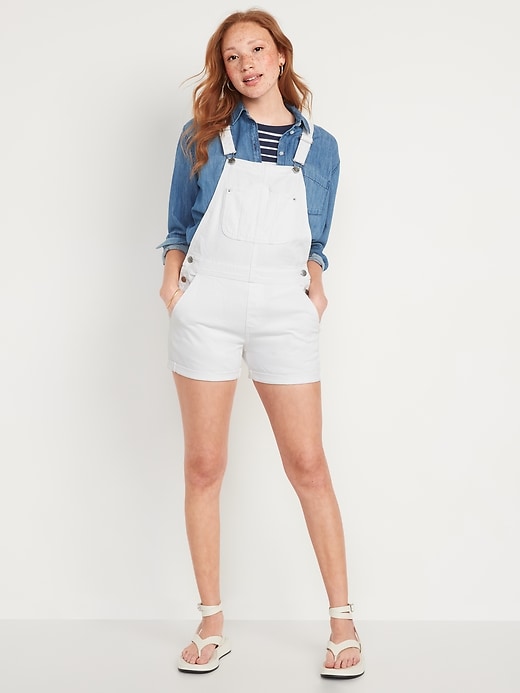 old navy jean short overalls