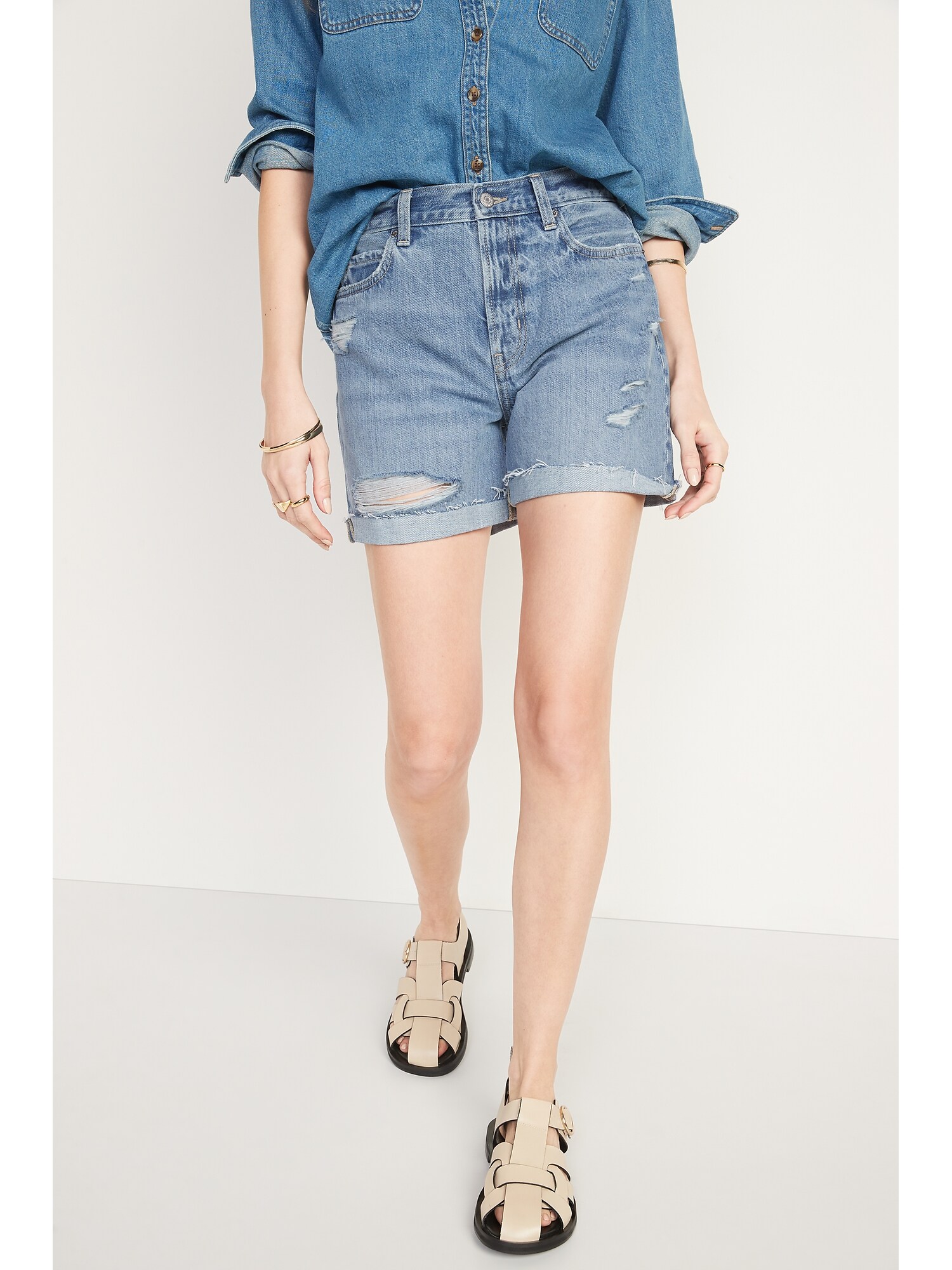 Non-Stretch Jean Shorts 