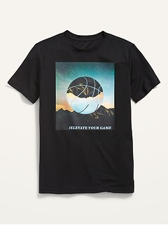 Go-Dry Short-Sleeve Mesh Graphic T-Shirt For Boys