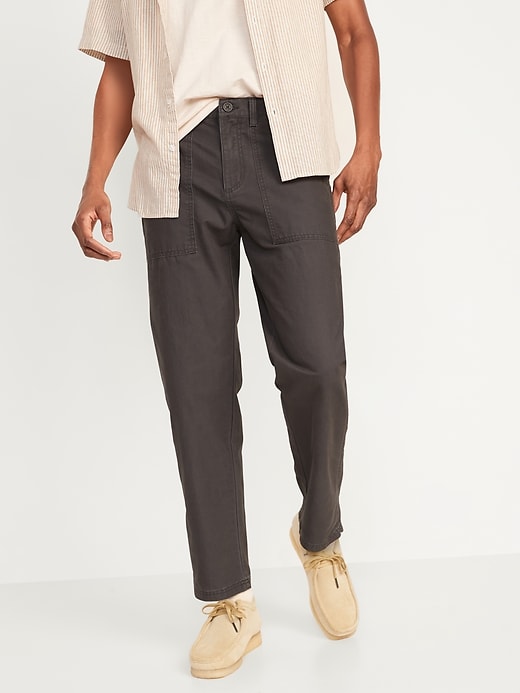 L'image numéro 1 présente Pantalon de travail coupe ample effilée, non extensible, pour Homme