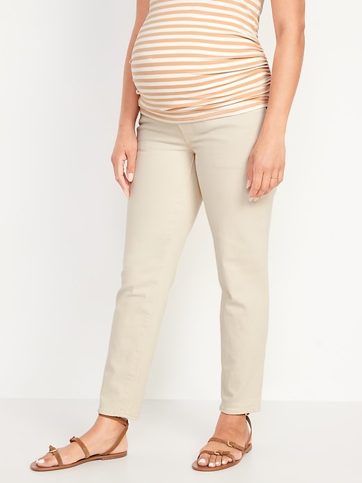 Maternity Full Panel O.G. Straight Ecru 