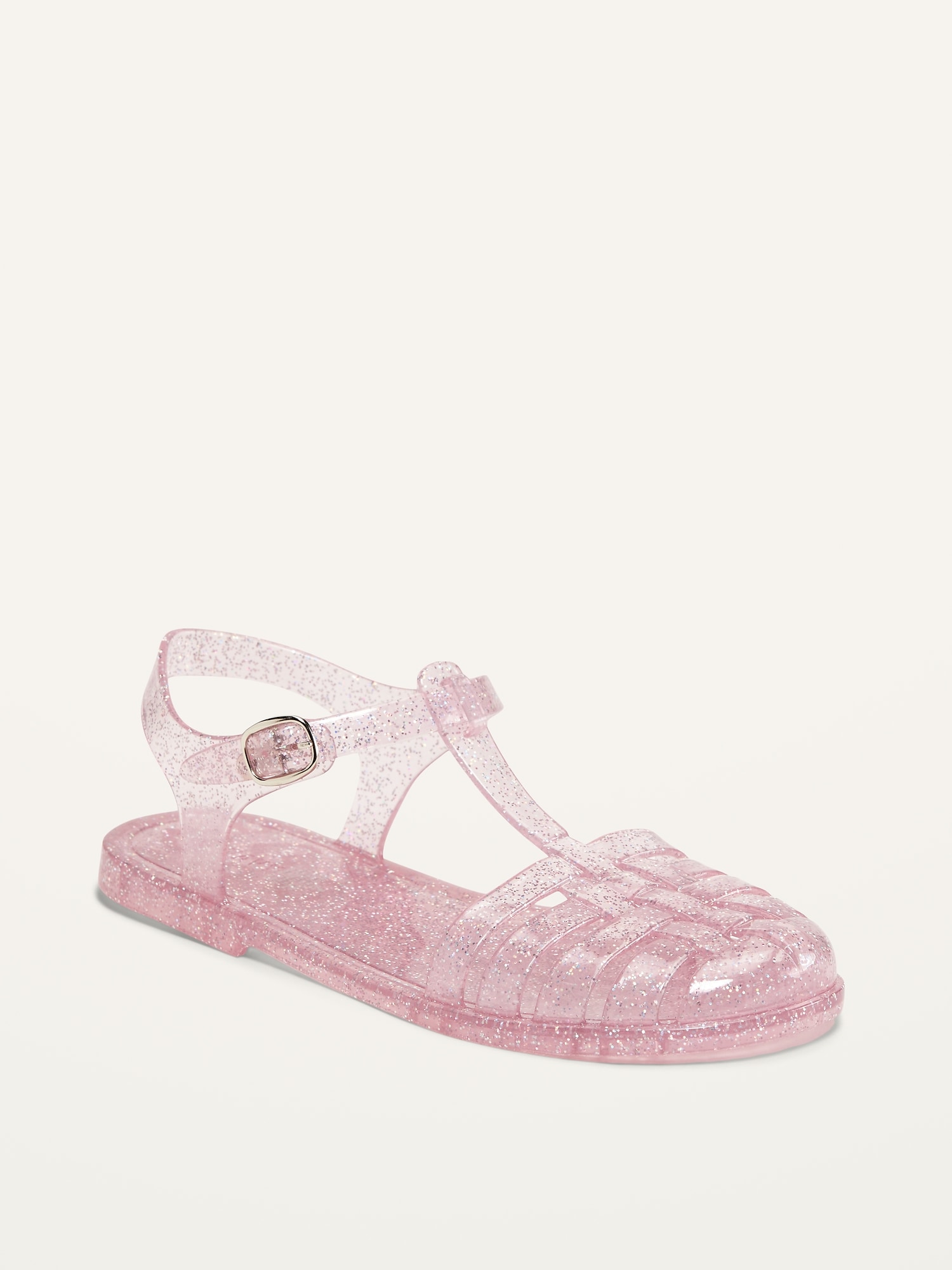 Pink glitter deals jelly sandals