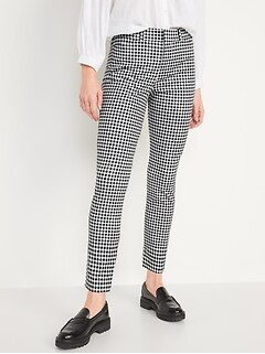 High-Waisted Gingham Pixie Ankle Pants 