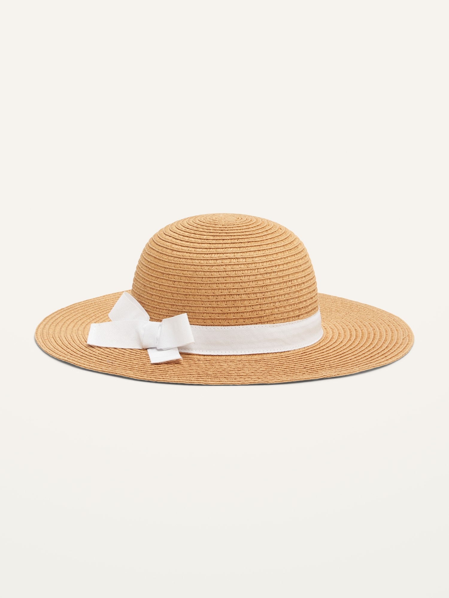 Straw Ribbon Bow-Tie Sun Hat for Baby 