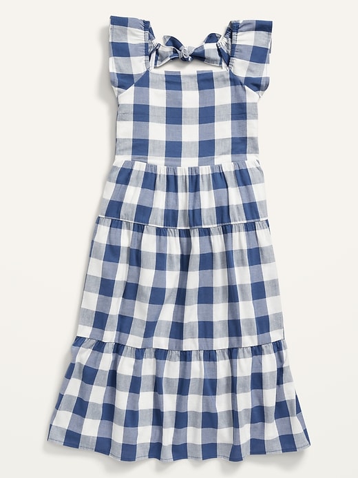 Tiered Tie-Back All-Day Midi Dress for Girls | Old Navy