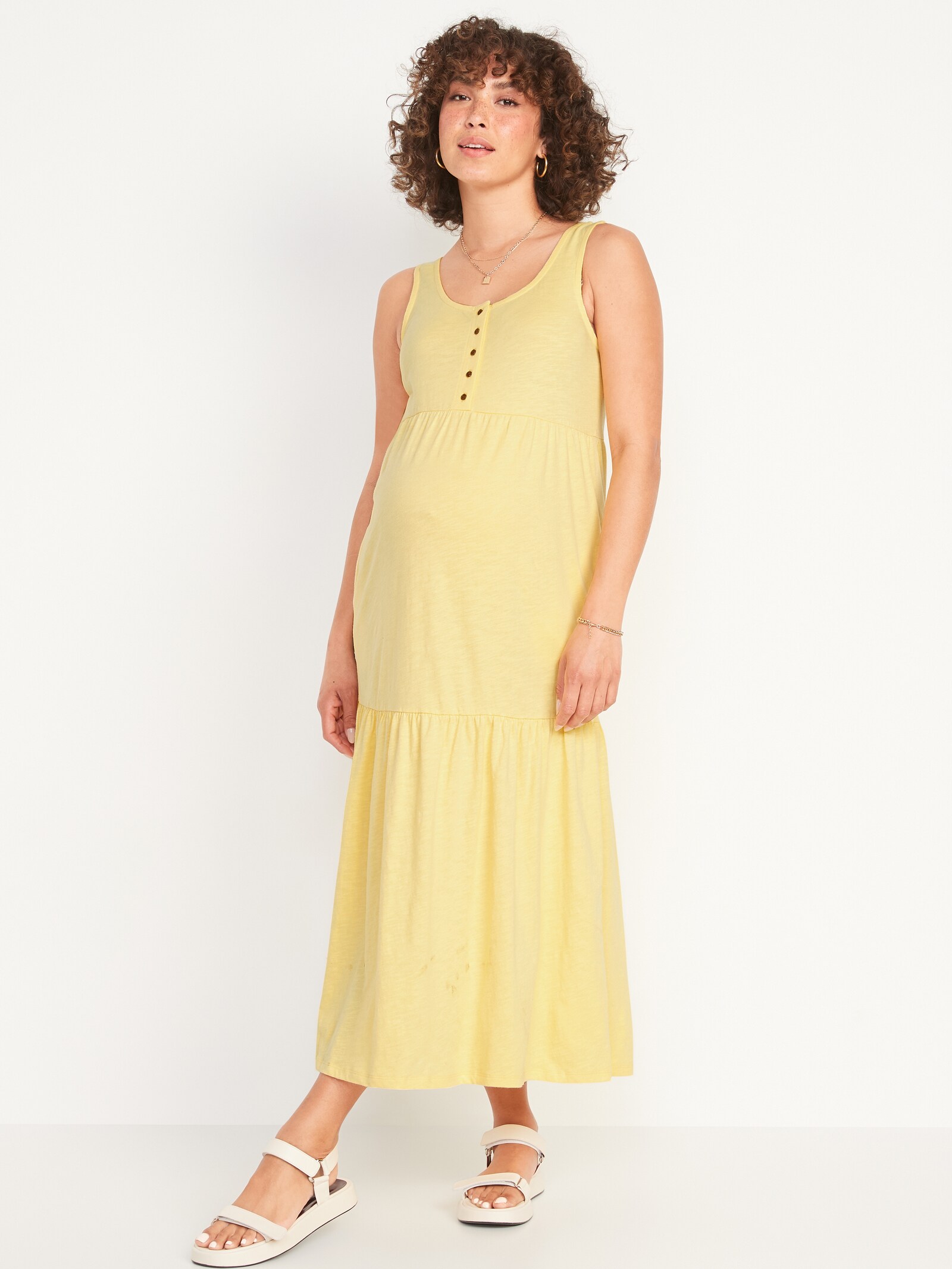 old navy yellow maxi dress