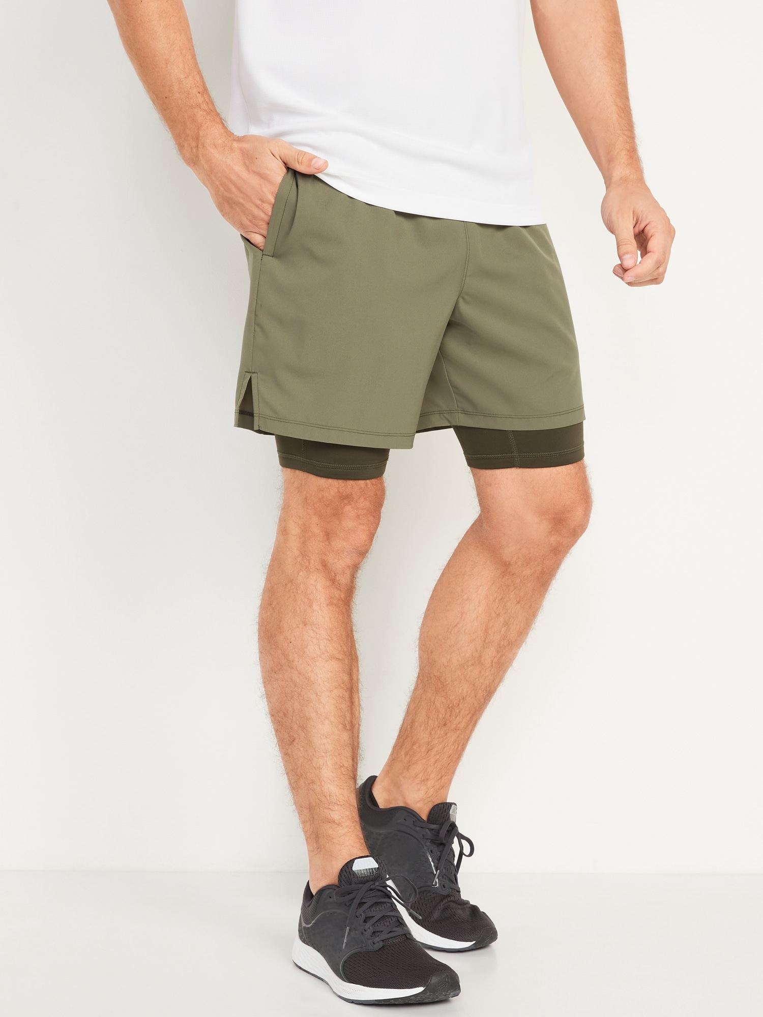 Double-Layer Shorts with Smart Pockets Blue