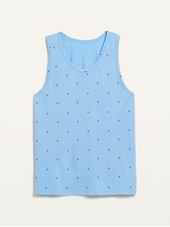 Printed Soft-Washed Tank Top for Men