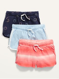 Jersey-Knit Cheer Shorts 3-Pack for Girls