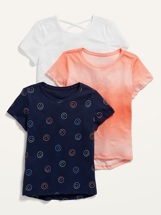 View large product image 1 of 2. Softest Short-Sleeve T-Shirt Variety 3-Pack for Girls