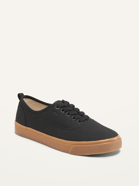 Gender-Neutral Canvas Lace-Up Sneakers for Kids