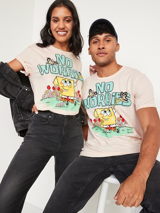 Old Navy SpongeBob SquarePants™ Gender-Neutral Matching T-Shirt for Adults. 1