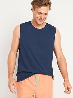 Soft-Washed Sleeveless T-Shirt for Men