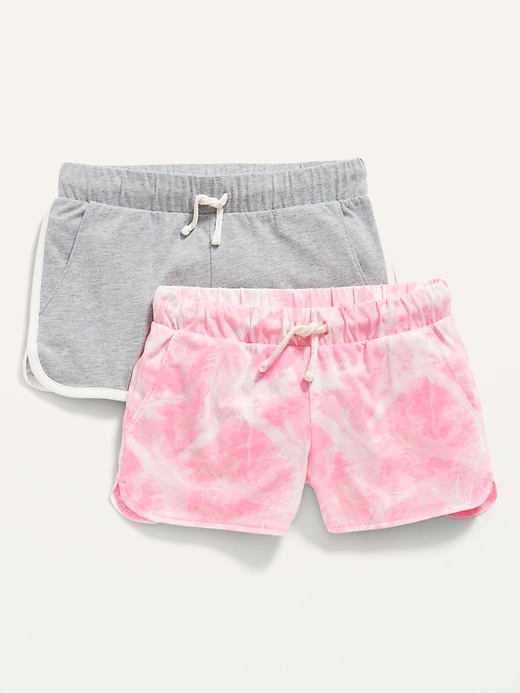 Printed Dolphin-Hem Cheer Shorts for Girls