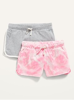 Printed Dolphin-Hem Cheer Shorts 2-Pack for Girls