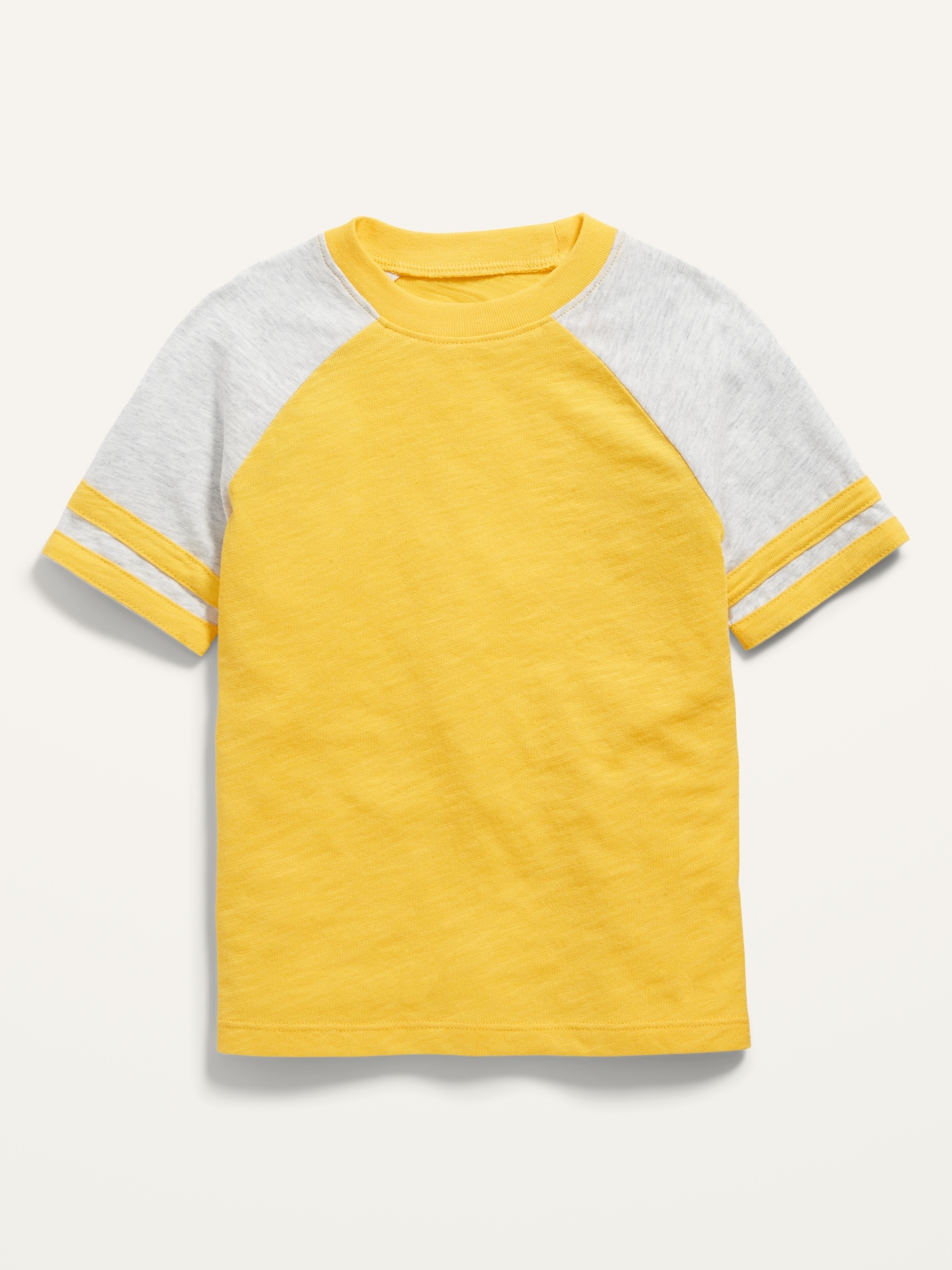 Raglan-Sleeve Slub-Knit T-Shirt for Toddler Boys