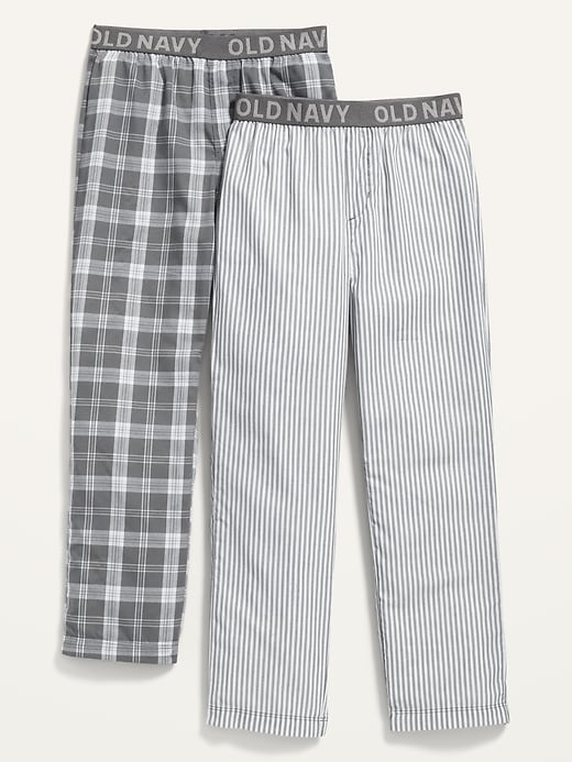 Patterned Poplin Pajama Pants 2-Pack for Boys