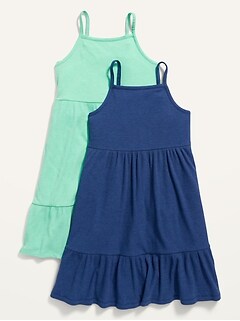 Rib-Knit Fit & Flare Cami Dress 2-Pack for Girls