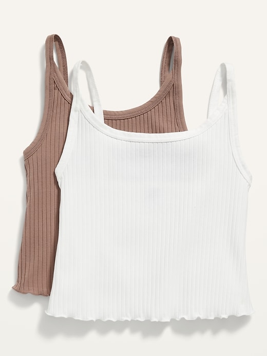 Fitted Cropped Rib-Knit Cami Top 2-Pack for Women | Old Navy