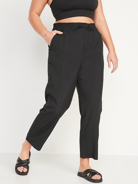 High-Waisted StretchTech Cropped Taper Pants