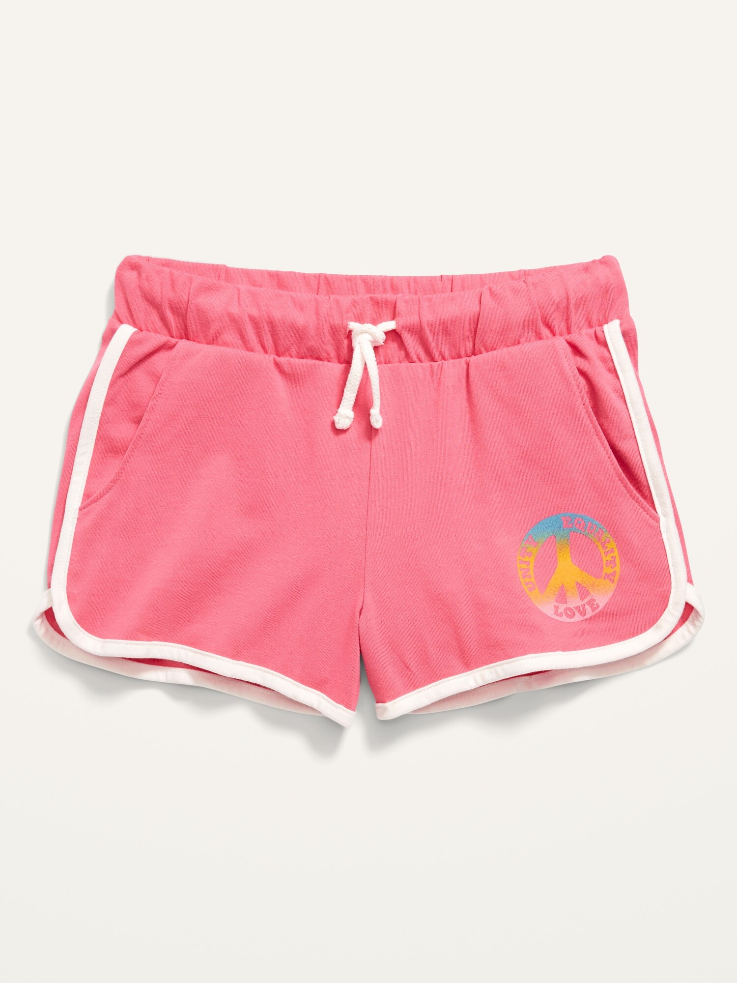 Old Navy Jersey-Knit Dolphin-Hem Cheer Shorts pink. 1