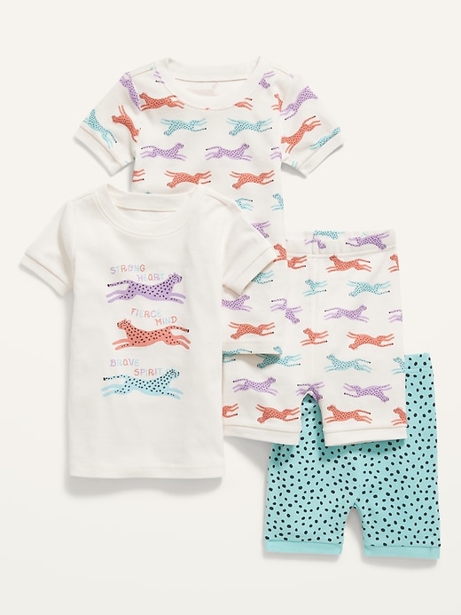 4-Piece Pajama Shorts Set for Toddler & Baby