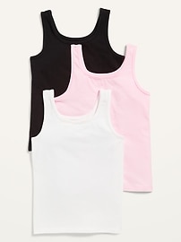 L'image numéro 1 présente Camisole à encolure carrée pour Fille (paquet de 3)