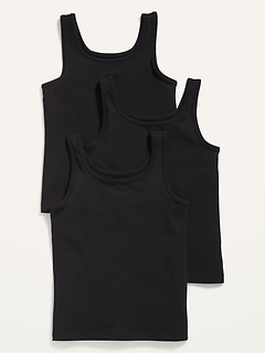 Square-Neck Tank Top 3-Pack for Girls