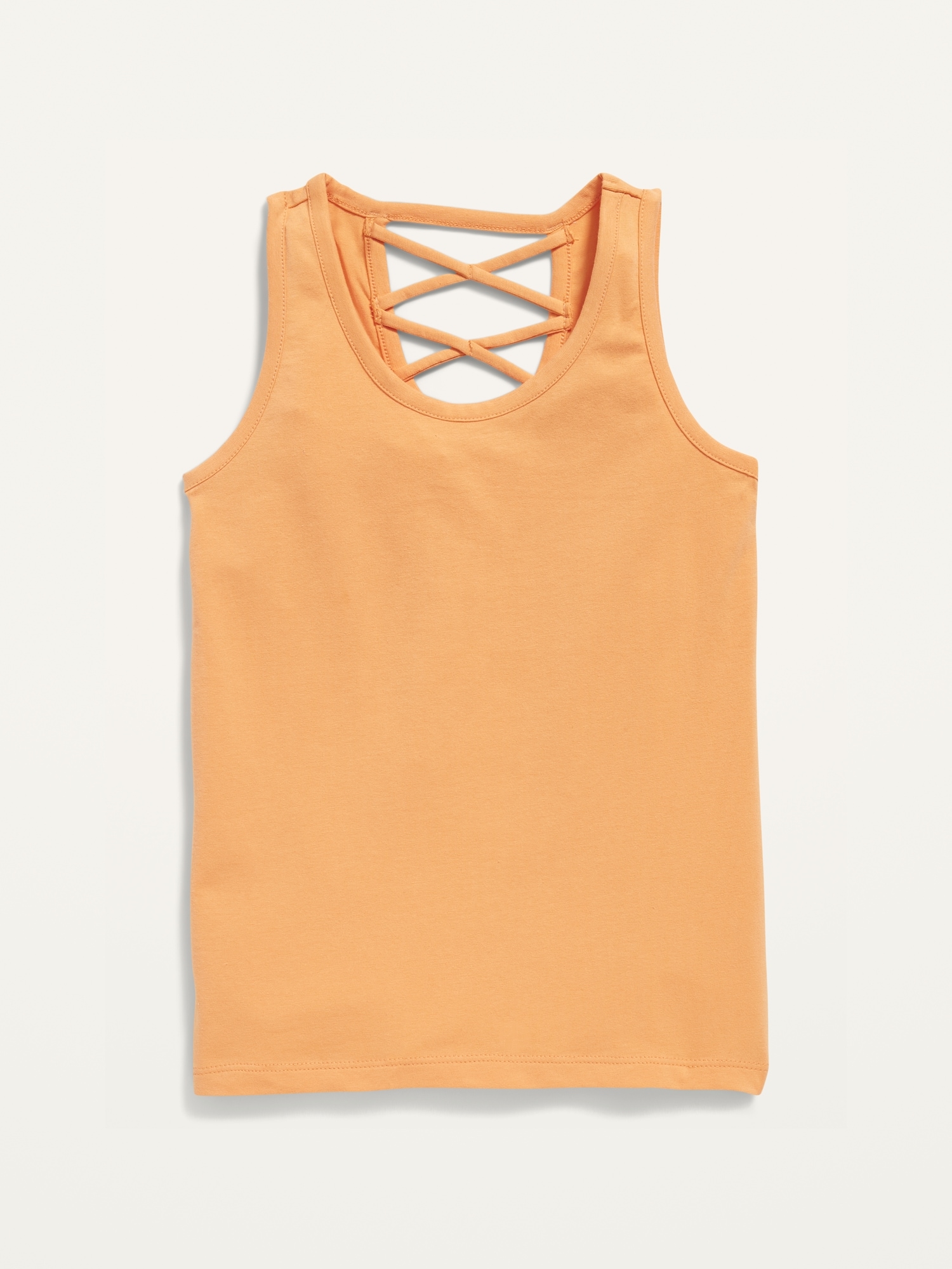 Old Navy Fitted Strappy Tank Top for Girls orange. 1