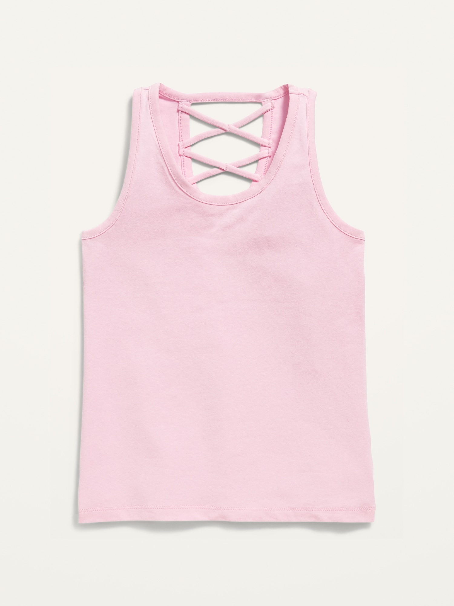 Old Navy Fitted Strappy Tank Top for Girls pink. 1