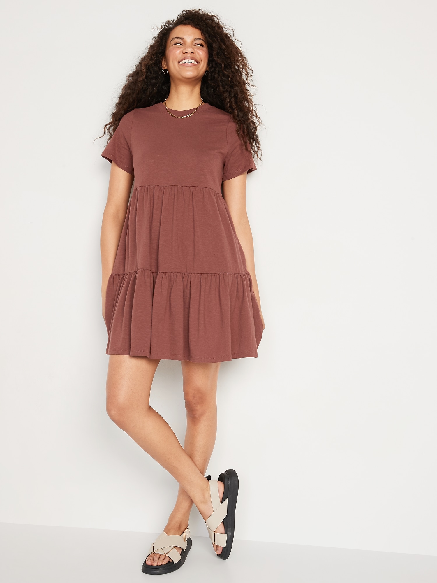 old navy short sleeve swing dress