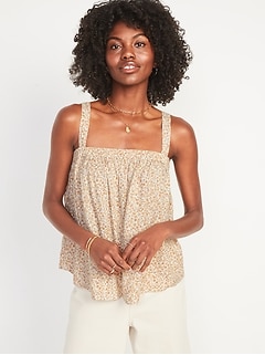 Tie-Back Cami Swing Blouse for Women