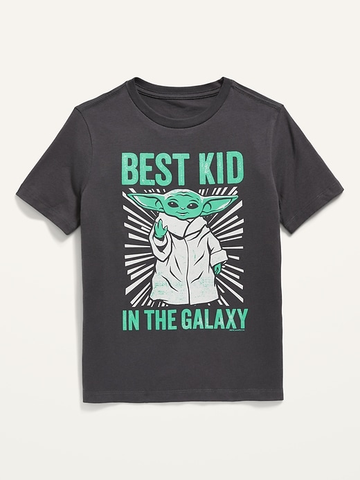 Voir une image plus grande du produit 1 de 2. T-shirt à imprimé The Mandalorian™ « Best Kid in the Galaxy » de Star Wars unisexe pour Enfant