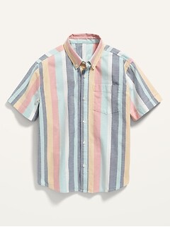 Short-Sleeve Oxford Pocket Shirt for Boys
