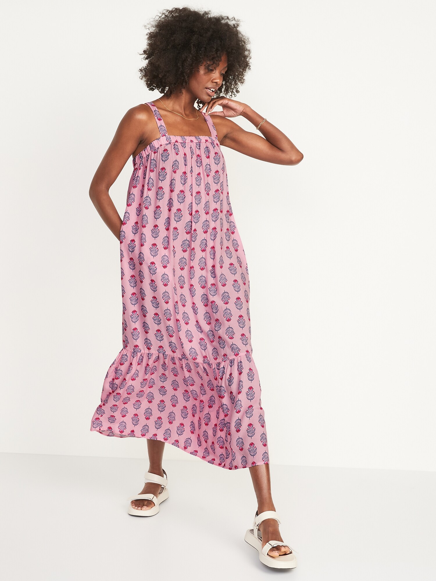 old navy maxi swing dress