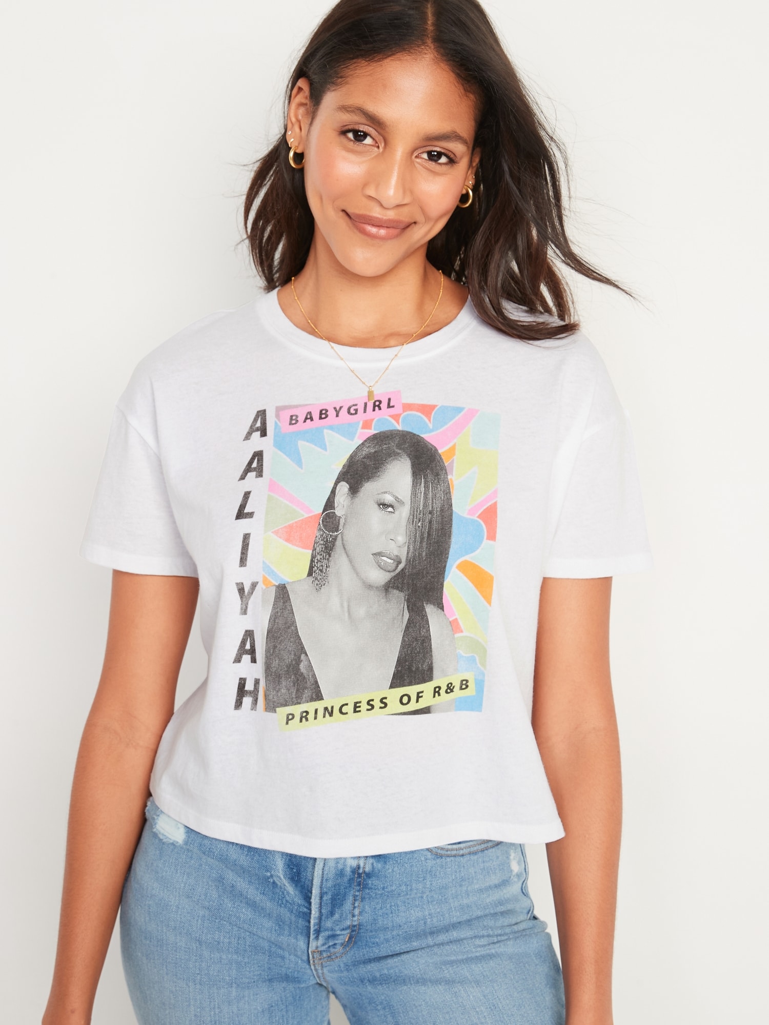 Licensed Pop Culture Graphic Cropped T-Shirt for Women | Old Navy