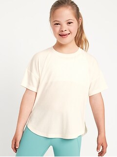 UltraLite Rib-Knit Tunic T-Shirt for Girls