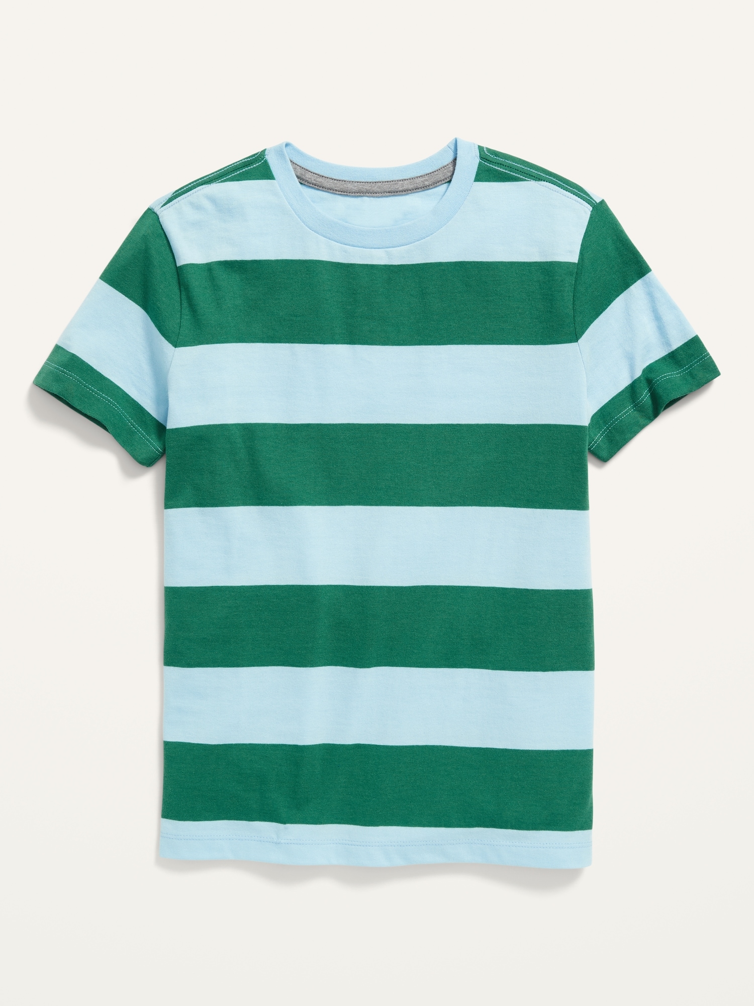 Old Navy Softest Short-Sleeve Striped T-Shirt for Boys blue. 1