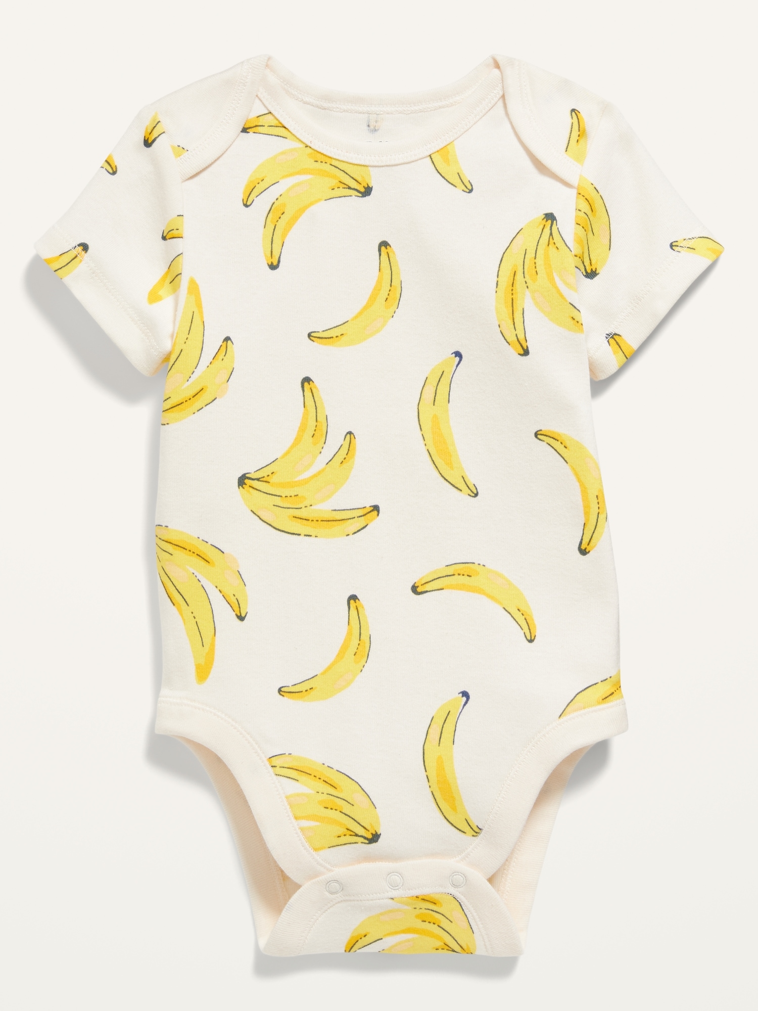 Unisex Short-Sleeve Printed Bodysuit for Baby