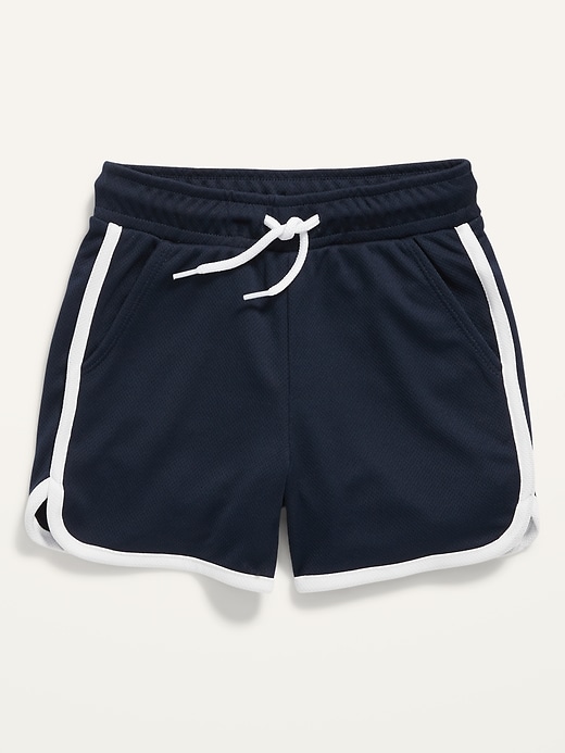 Navy blue shorts with clearance white trim