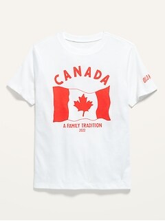 2022 Canada Flag Graphic T-Shirt for Boys