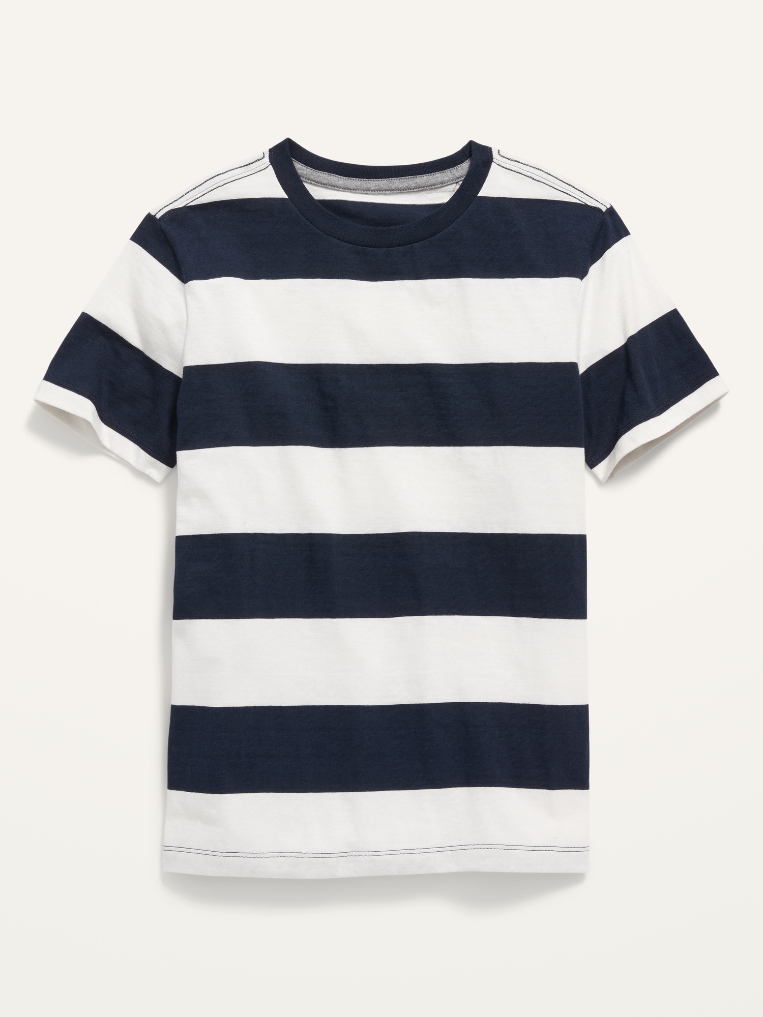 Old Navy Softest Short-Sleeve Striped T-Shirt for Boys blue. 1