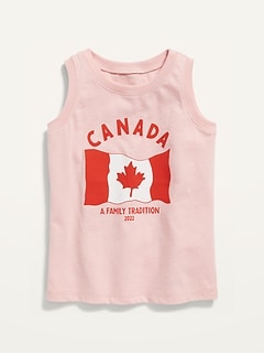 Unisex 2022 Canada Flag-Graphic Tank Top for Toddler