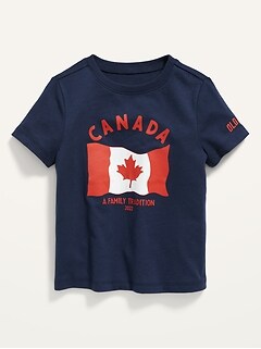 Unisex 2022 Canada Flag-Graphic T-Shirt for Toddler