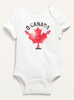 Unisex Canadiana Graphic Bodysuit for Baby