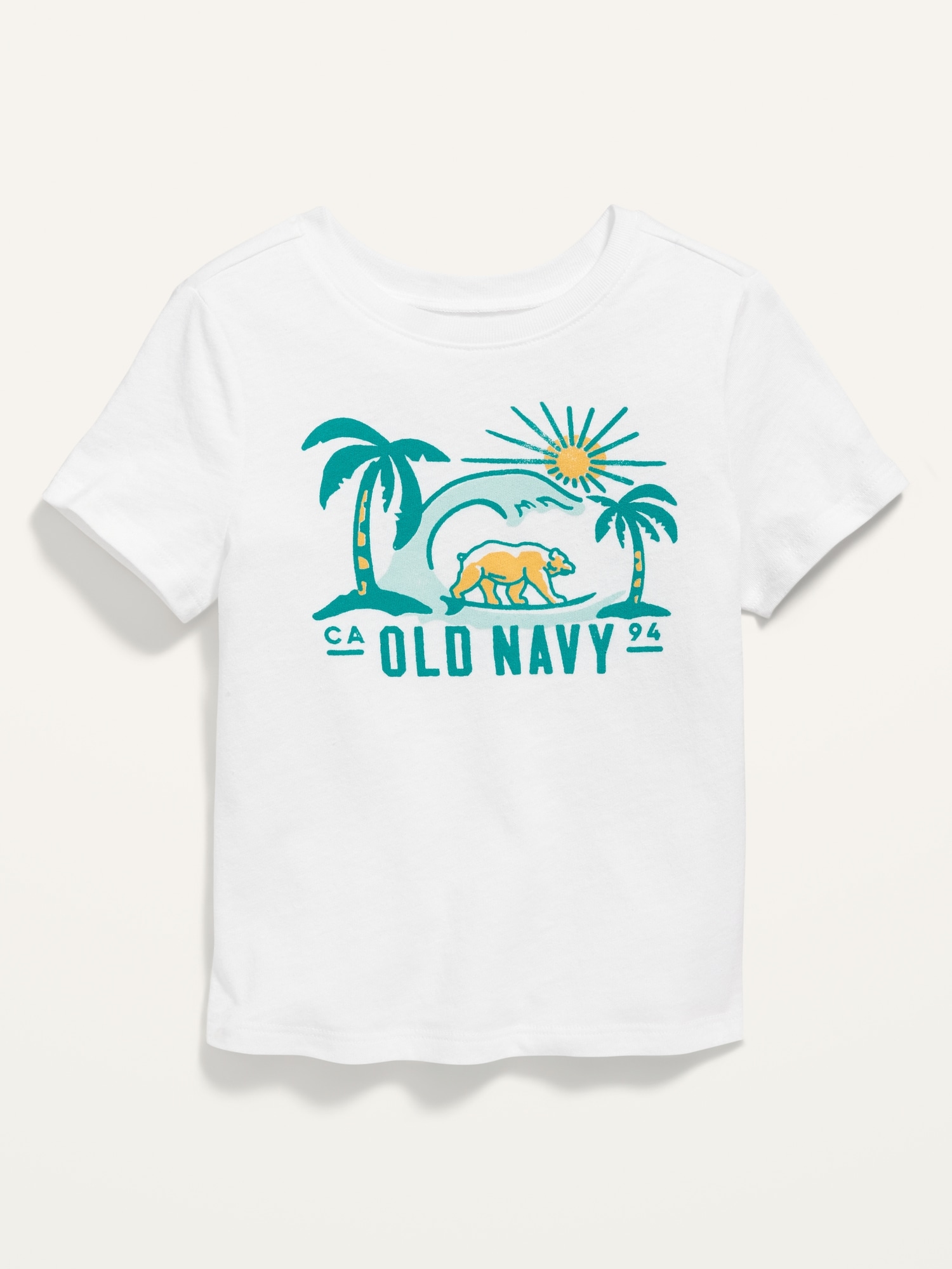 Old Navy Unisex Short-Sleeve Logo-Graphic T-Shirt for Toddler white. 1